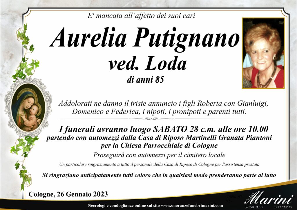 Aurelia Putignano ved. Loda