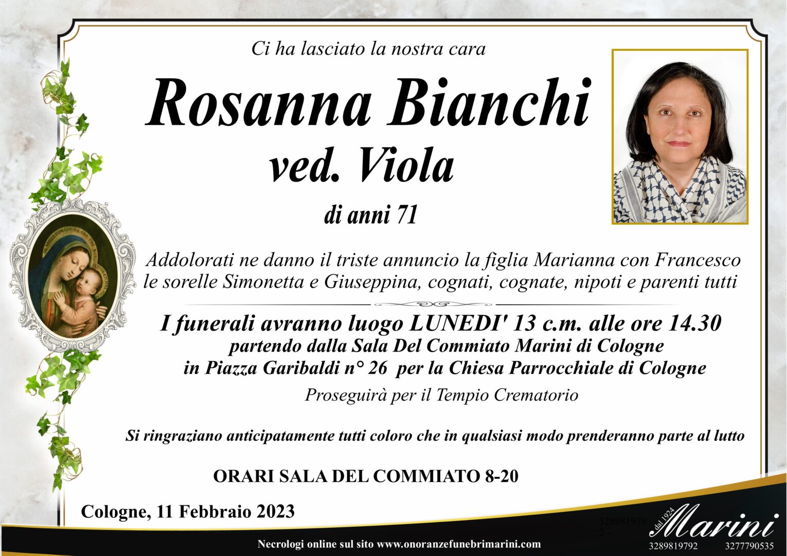 Rosanna Bianchi ved. Viola