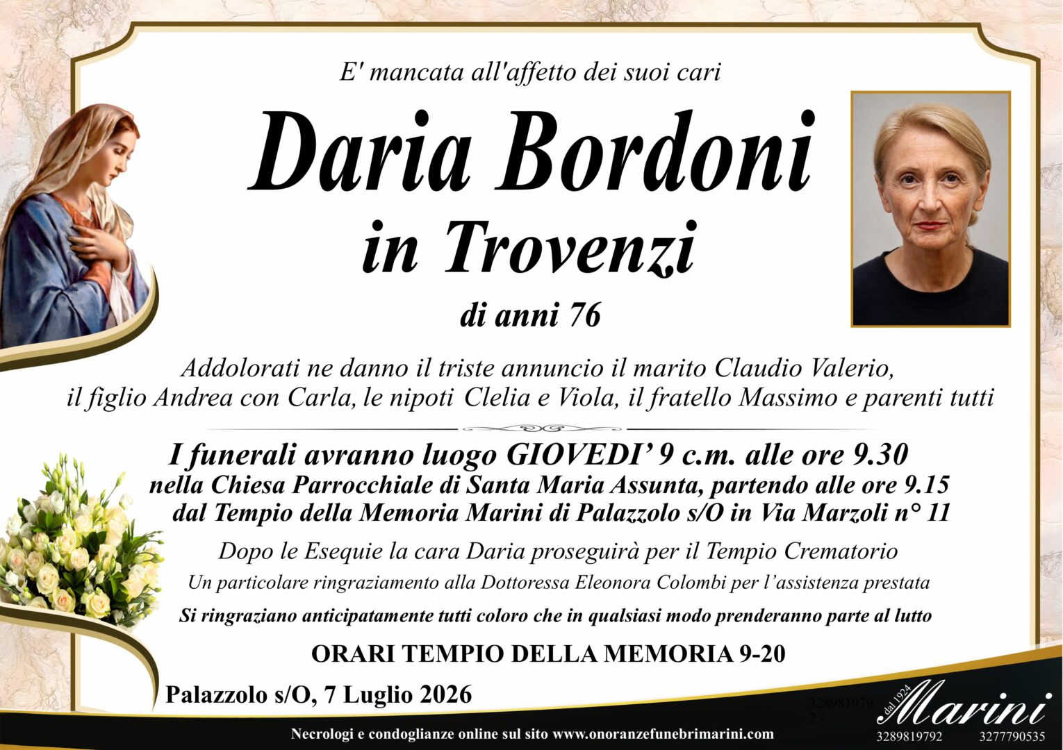 Daria Bordoni in Trovenzi