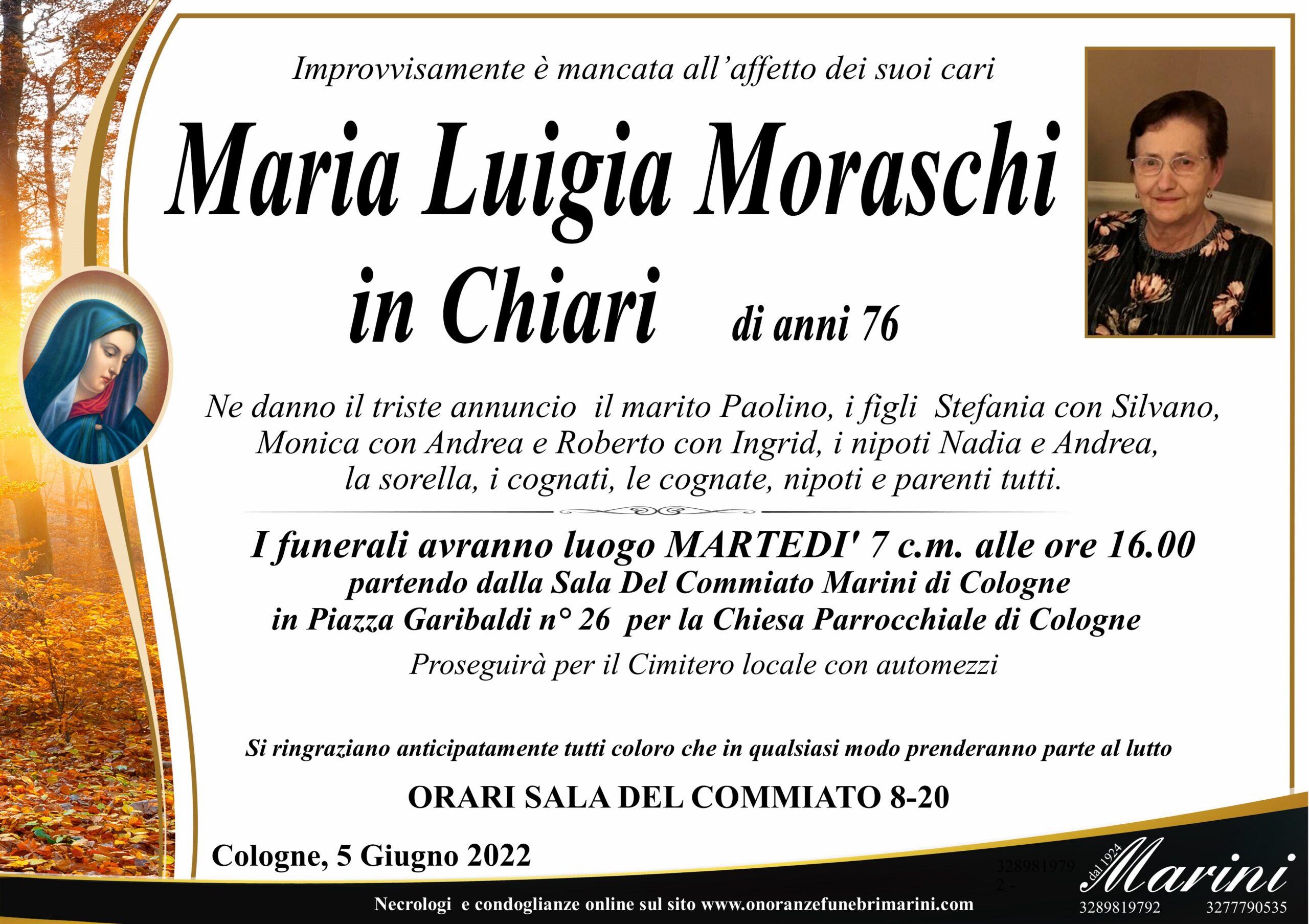 Maria Luigia Moraschi in Chiari