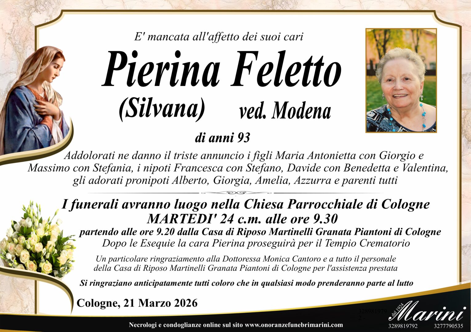 Pierina Feletto ved. Modena